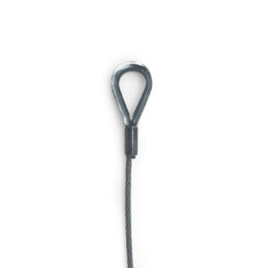 cable porte sectionnelle avec boucle avec cosse coeur
